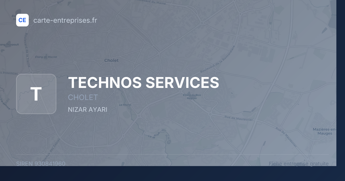 TECHNOS SERVICES — 930841960 — fiche entreprise