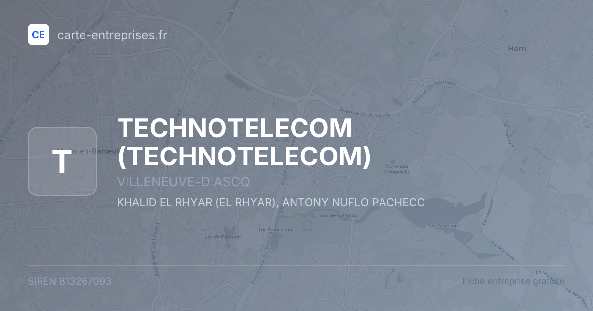 TECHNOTELECOM — 813267093 — fiche entreprise
