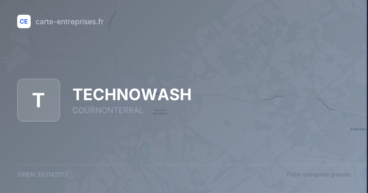 TECHNOWASH — 353142177 — fiche entreprise
