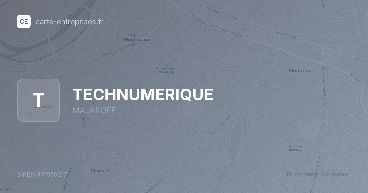 TECHNUMERIQUE — 417970217 — fiche entreprise