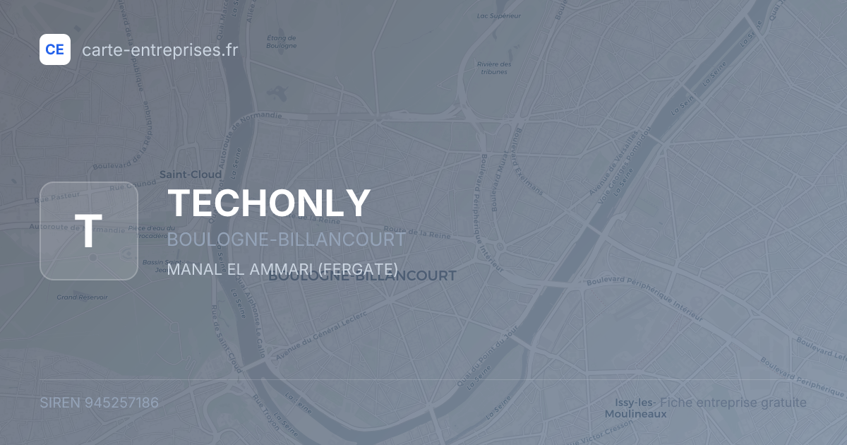 TECHONLY — 945257186 — fiche entreprise