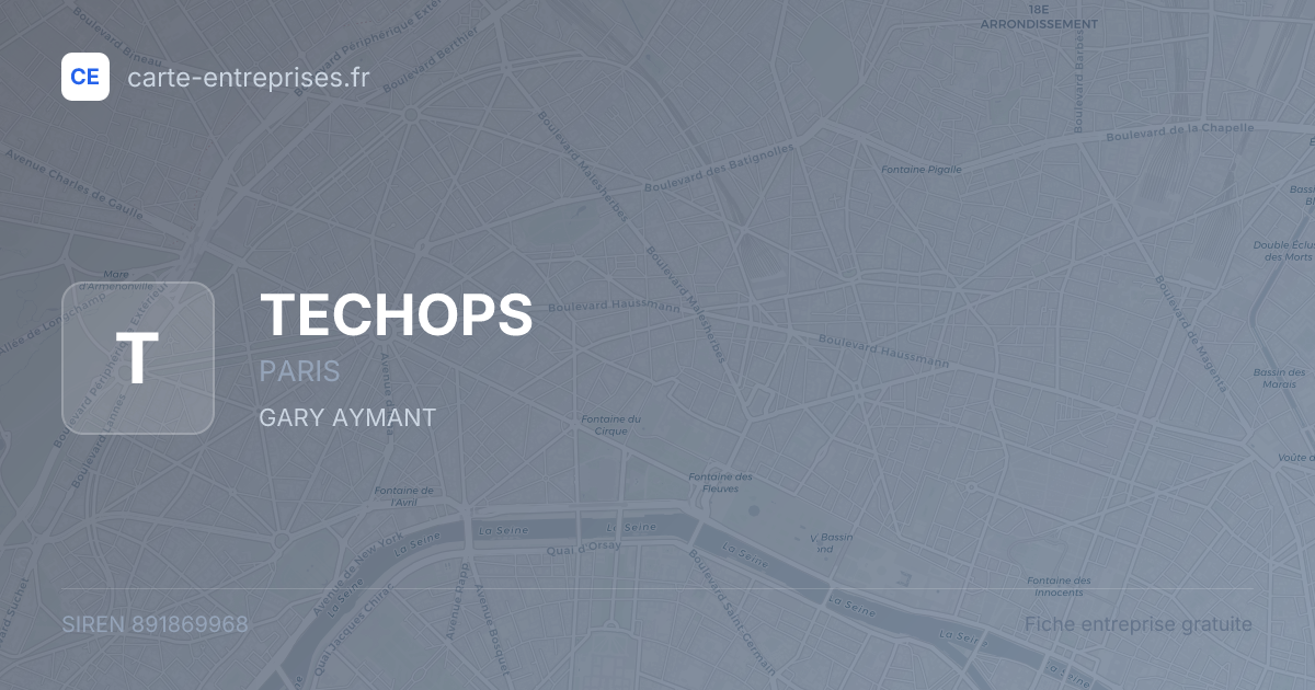 TECHOPS — 891869968 — fiche entreprise