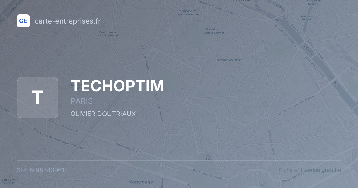 TECHOPTIM — 983439613 — fiche entreprise