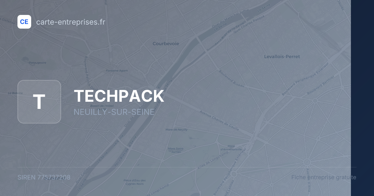 TECHPACK — 775737208 — fiche entreprise