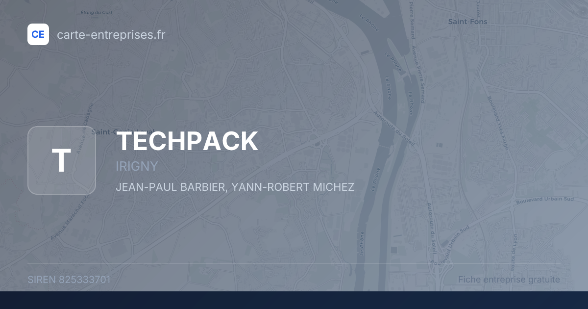 TECHPACK — 825333701 — fiche entreprise