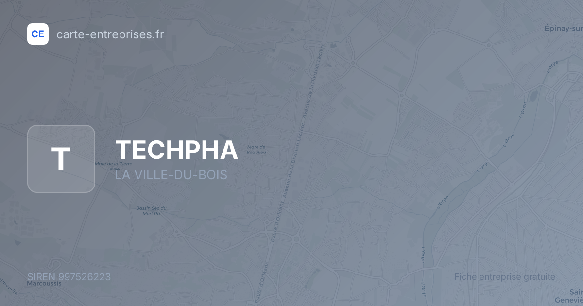TECHPHA — 997526223 — fiche entreprise