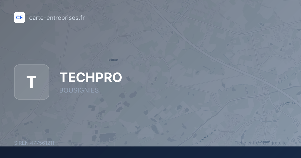 TECHPRO — 477561211 — fiche entreprise