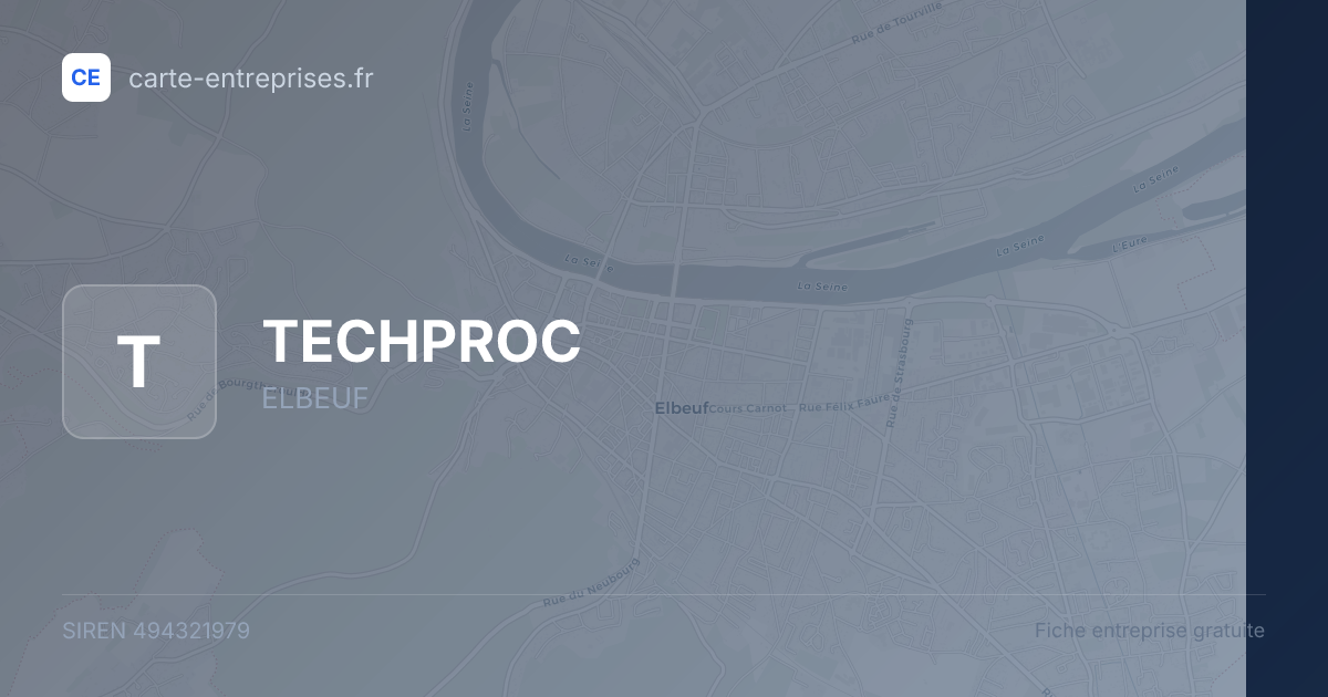 TECHPROC — 494321979 — fiche entreprise