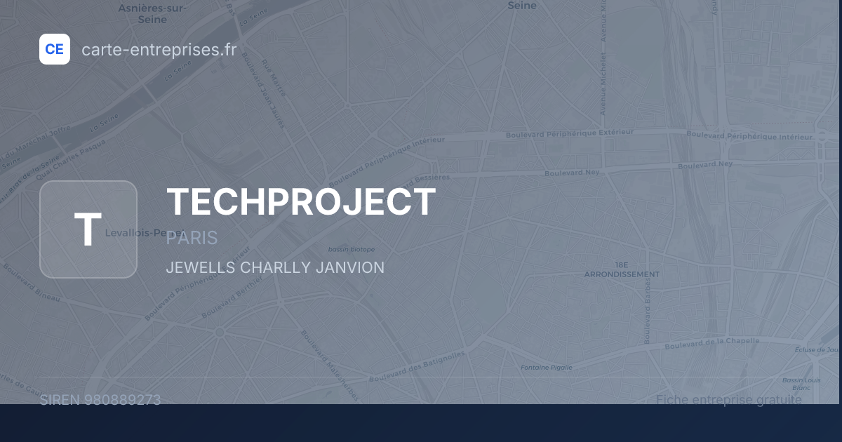TECHPROJECT — 980889273 — fiche entreprise