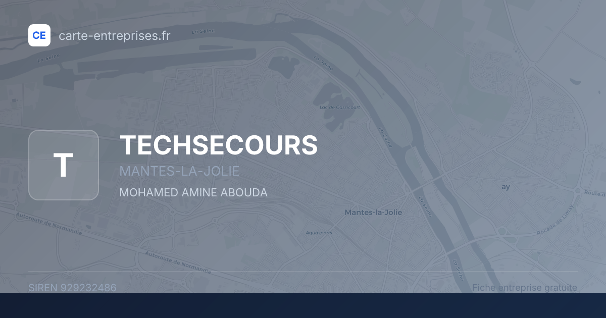 TECHSECOURS — 929232486 — fiche entreprise