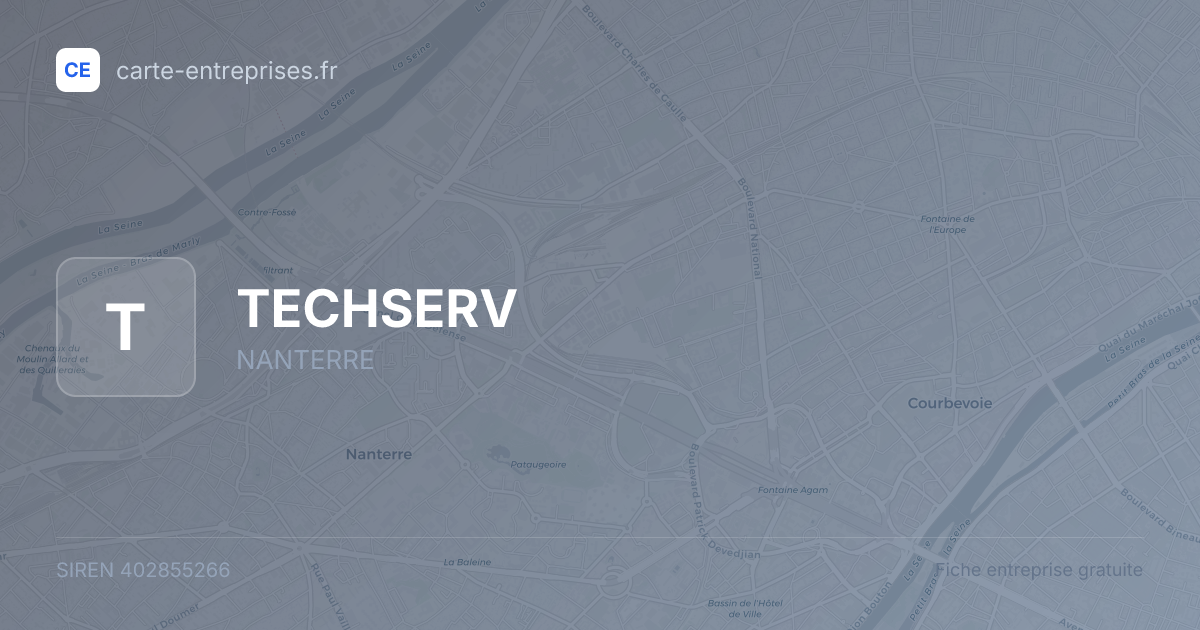 TECHSERV — 402855266 — fiche entreprise