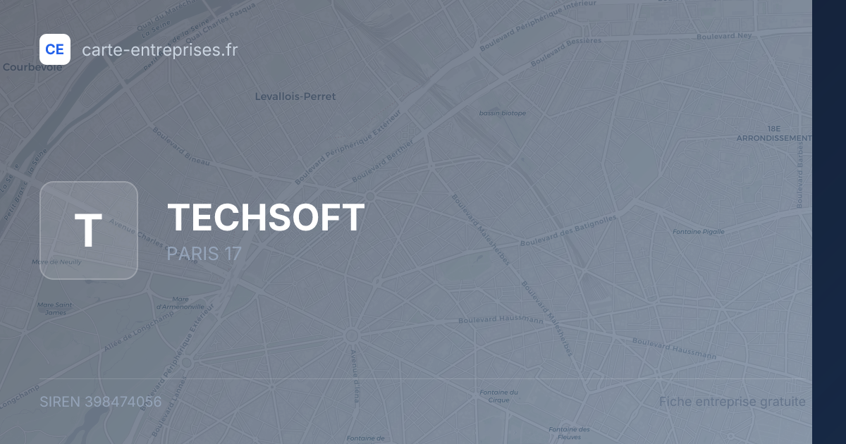 TECHSOFT — 398474056 — fiche entreprise