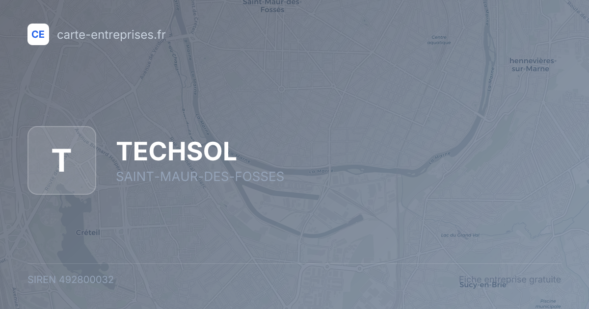 TECHSOL — 492800032 — fiche entreprise