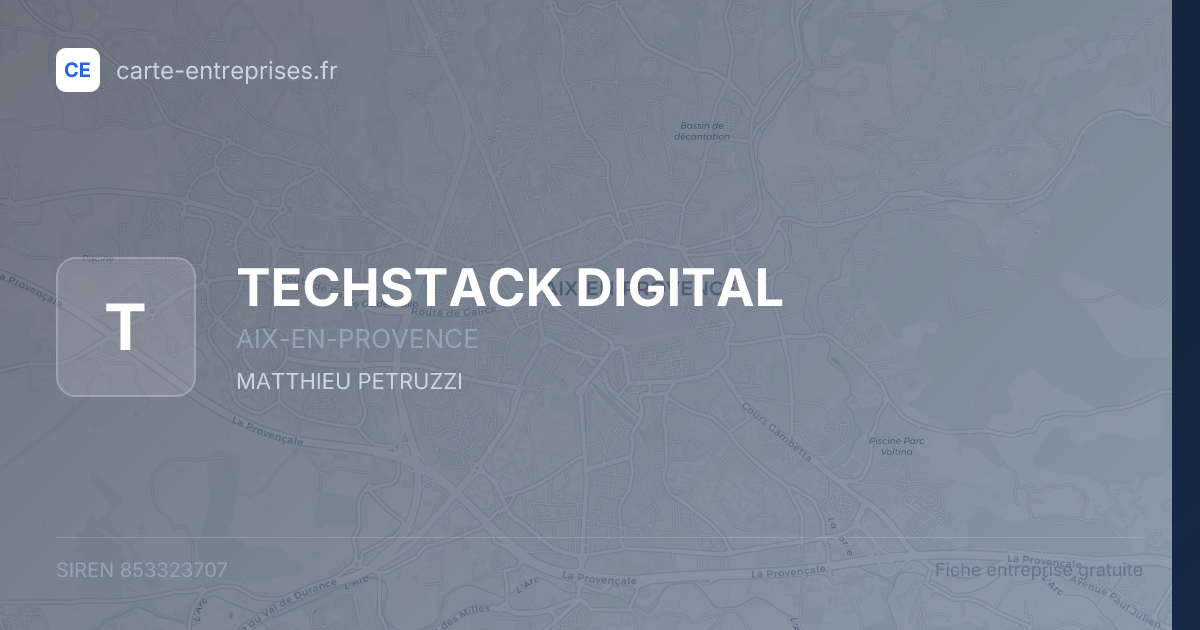 TECHSTACK DIGITAL — 853323707 — fiche entreprise