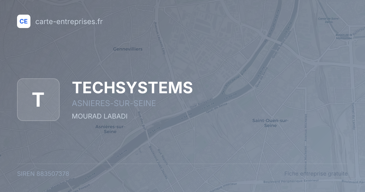 TECHSYSTEMS — 883507378 — fiche entreprise
