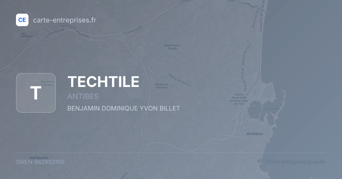 TECHTILE — 982993198 — fiche entreprise