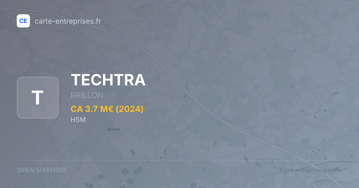 TECHTRA — 514851005 — fiche entreprise