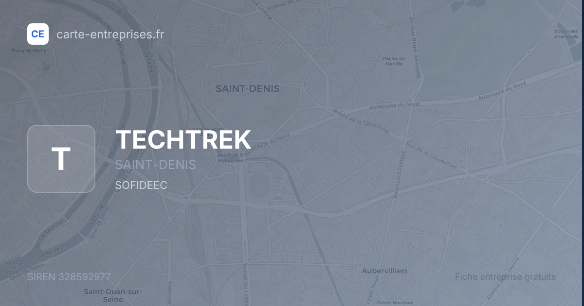 TECHTREK — 328592977 — fiche entreprise