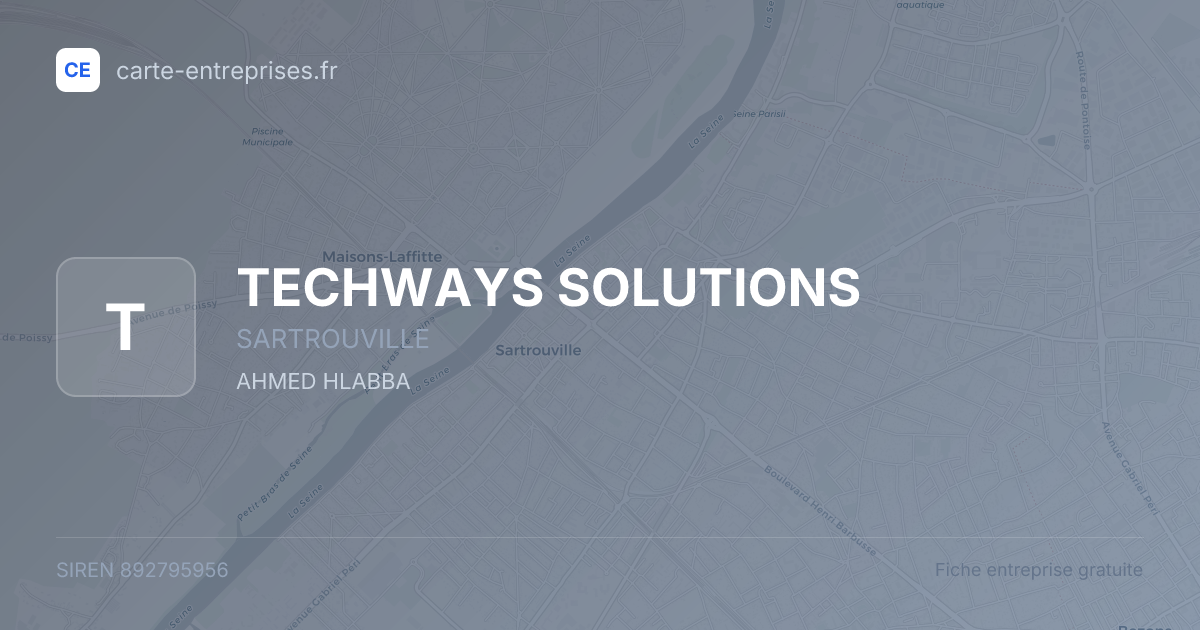 TECHWAYS SOLUTIONS — 892795956 — fiche entreprise