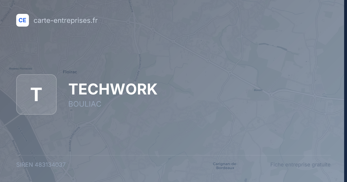 TECHWORK — 483134037 — fiche entreprise