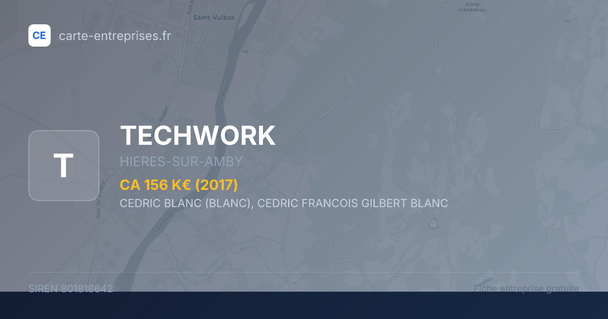 TECHWORK — 801818642 — fiche entreprise