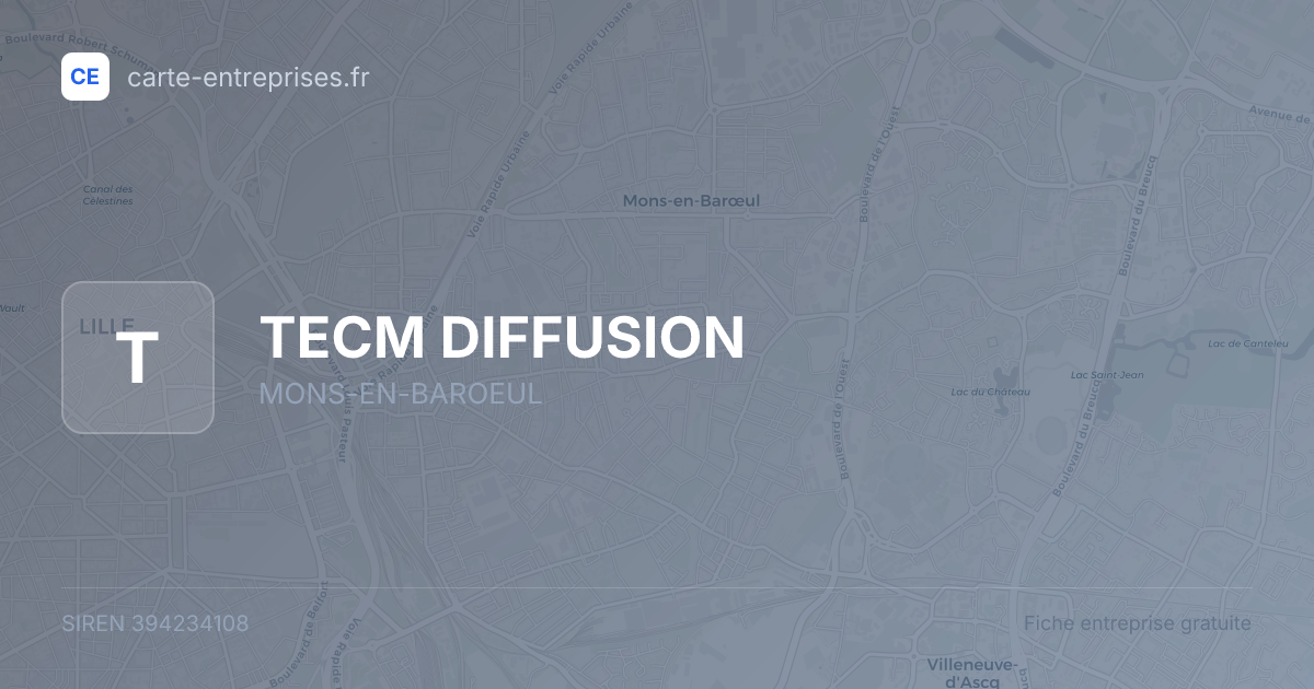TECM DIFFUSION — 394234108 — fiche entreprise