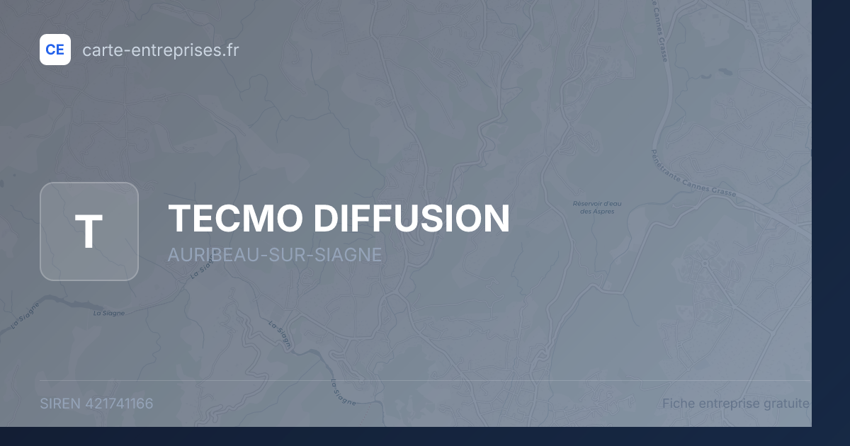 TECMO DIFFUSION — 421741166 — fiche entreprise