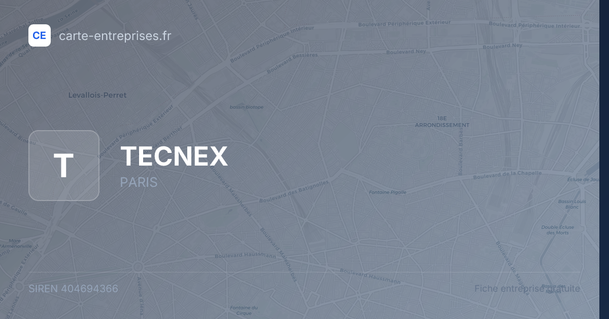 TECNEX — 404694366 — fiche entreprise