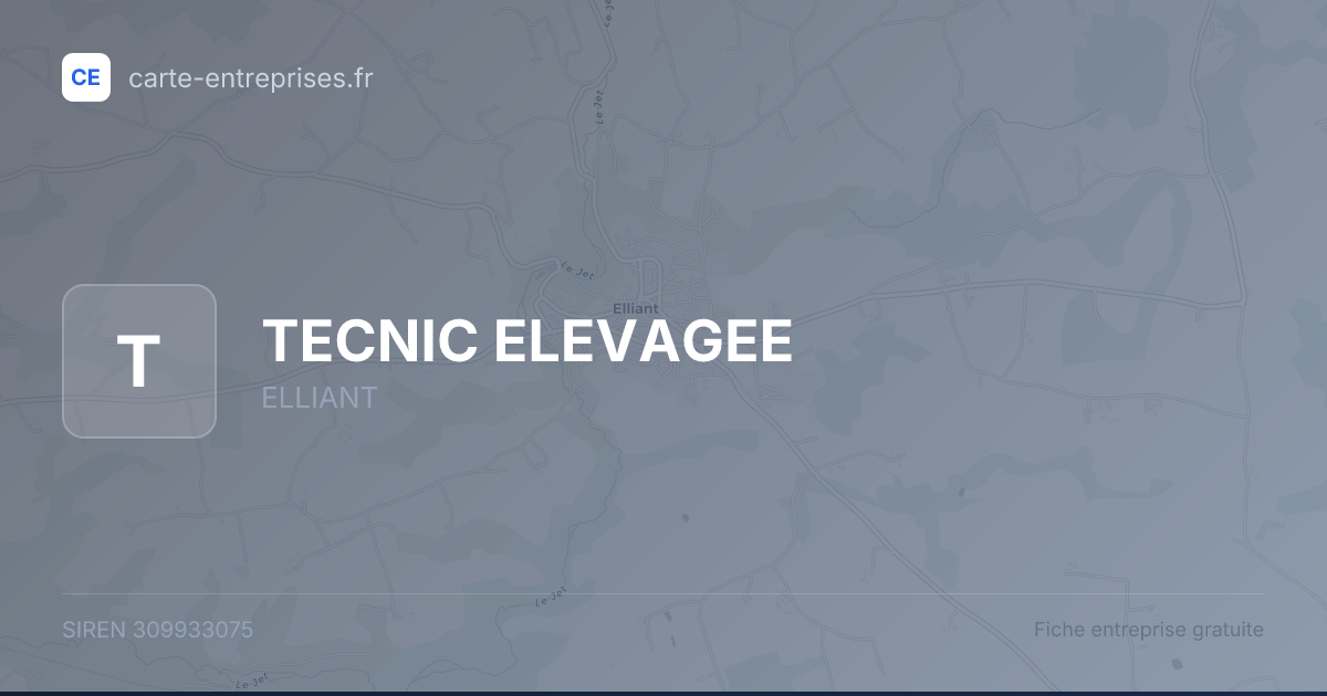 TECNIC ELEVAGEE — 309933075 — fiche entreprise