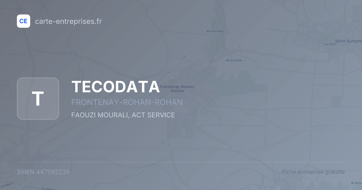 TECODATA — 447592239 — fiche entreprise