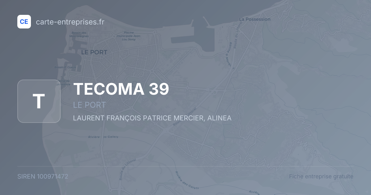TECOMA 39 — 100971472 — fiche entreprise