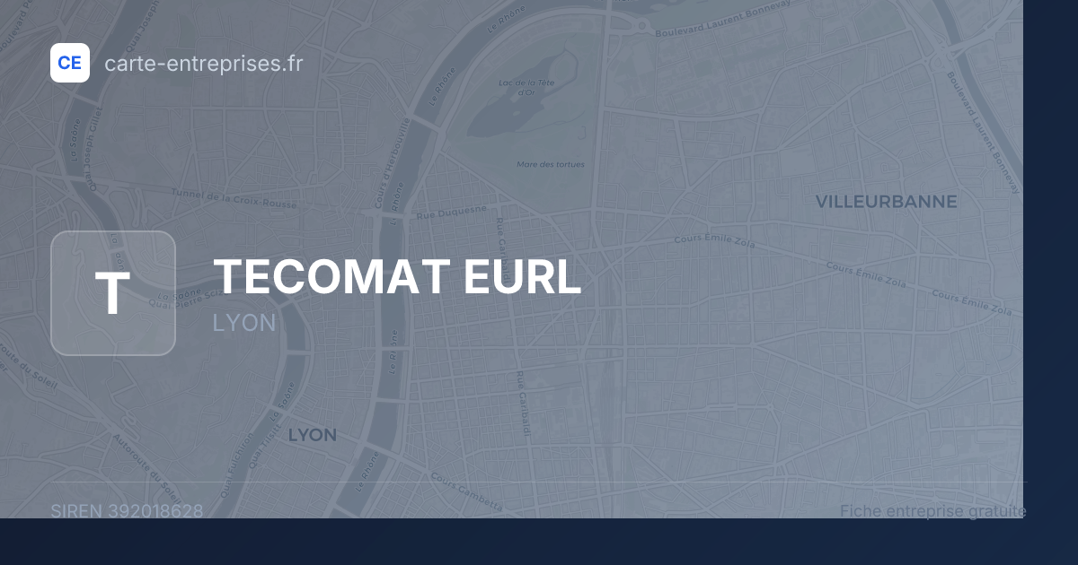 TECOMAT EURL — 392018628 — fiche entreprise