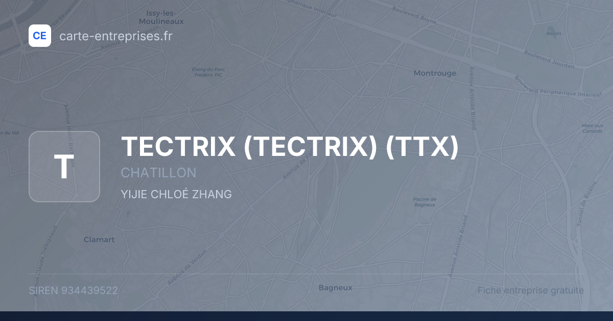 TECTRIX (TECTRIX) (TTX) — 934439522 — fiche entreprise