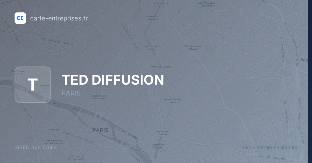TED DIFFUSION — 328153416 — fiche entreprise