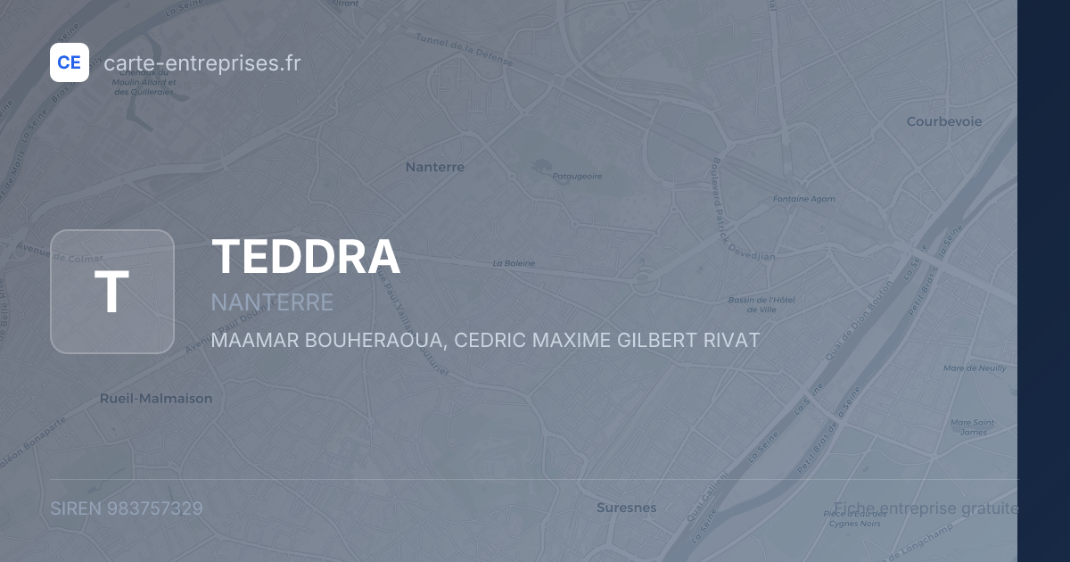 TEDDRA — 983757329 — fiche entreprise