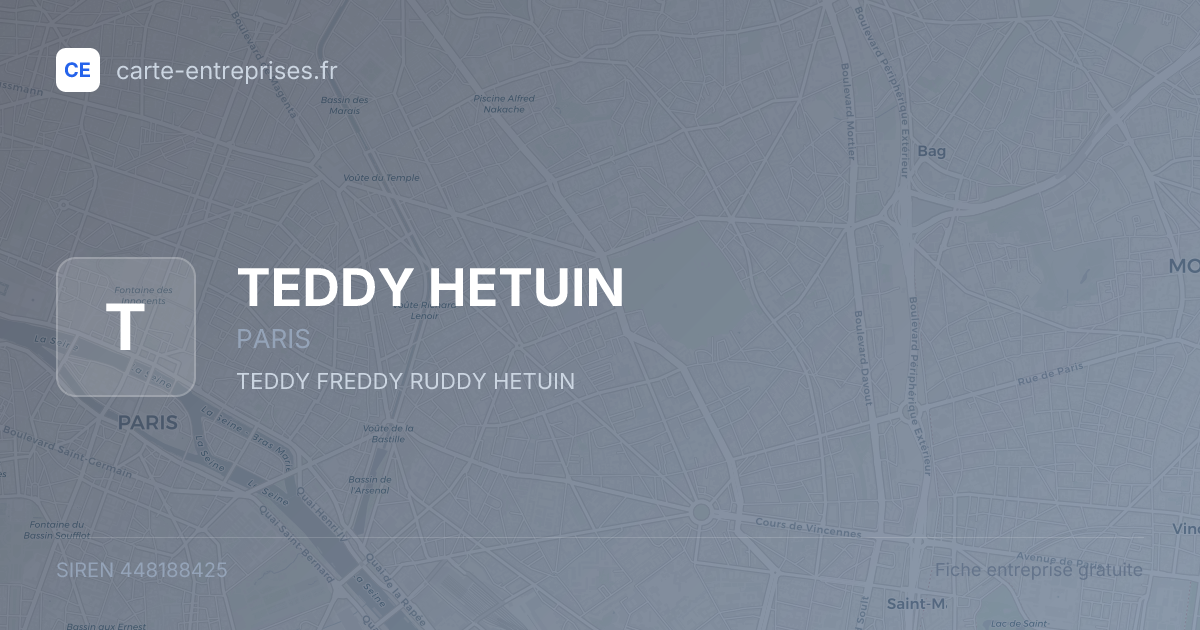 TEDDY HETUIN — 448188425 — fiche entreprise