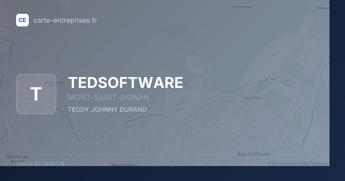 TEDSOFTWARE — 833698178 — fiche entreprise