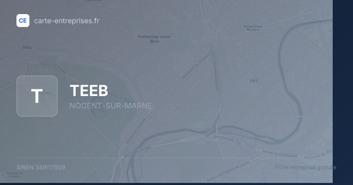 TEEB — 349117929 — fiche entreprise