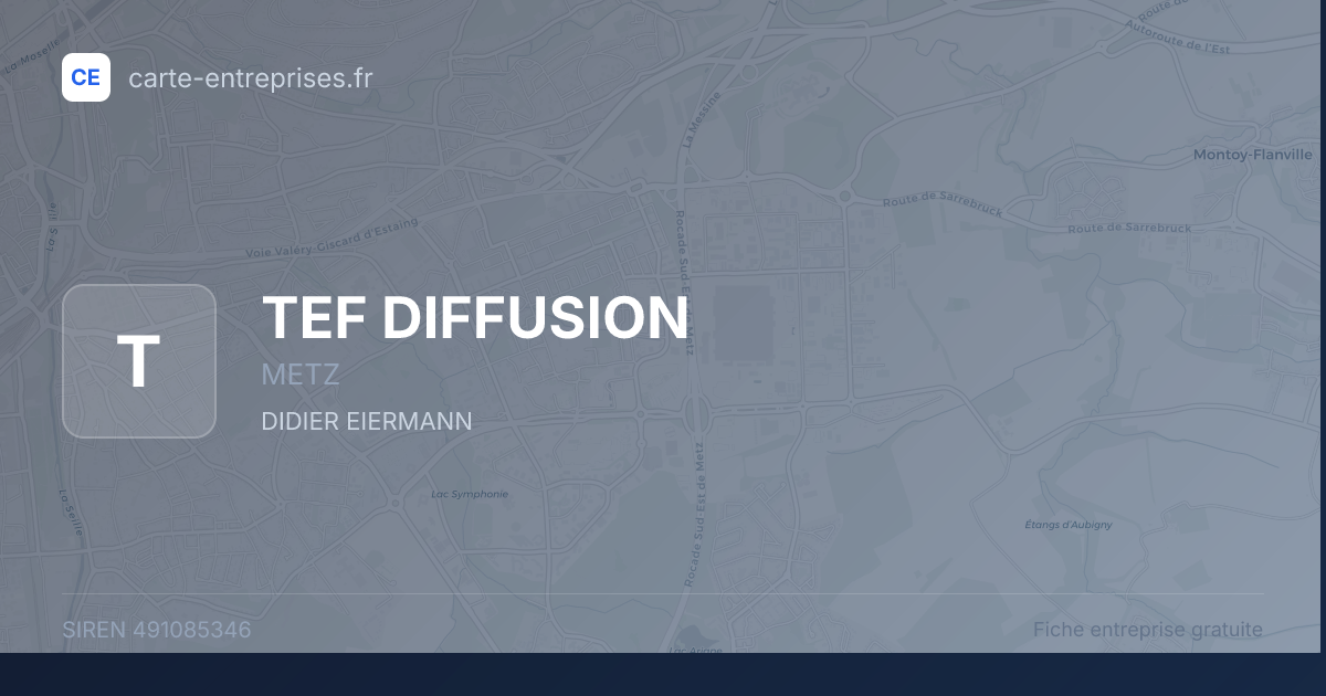 TEF DIFFUSION — 491085346 — fiche entreprise