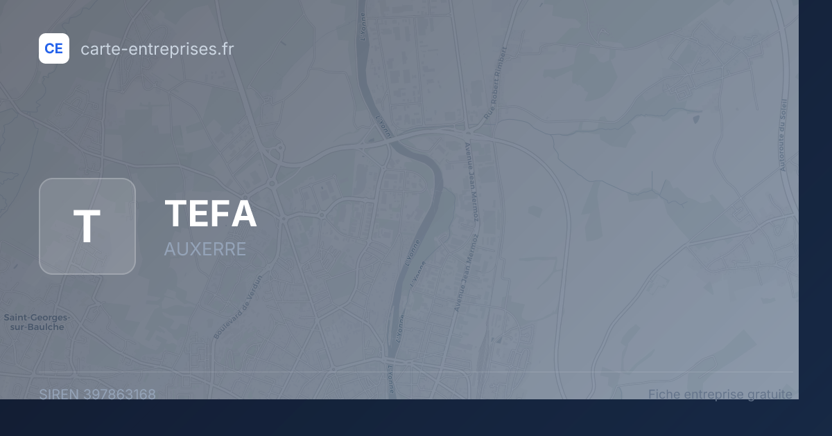 TEFA — 397863168 — fiche entreprise