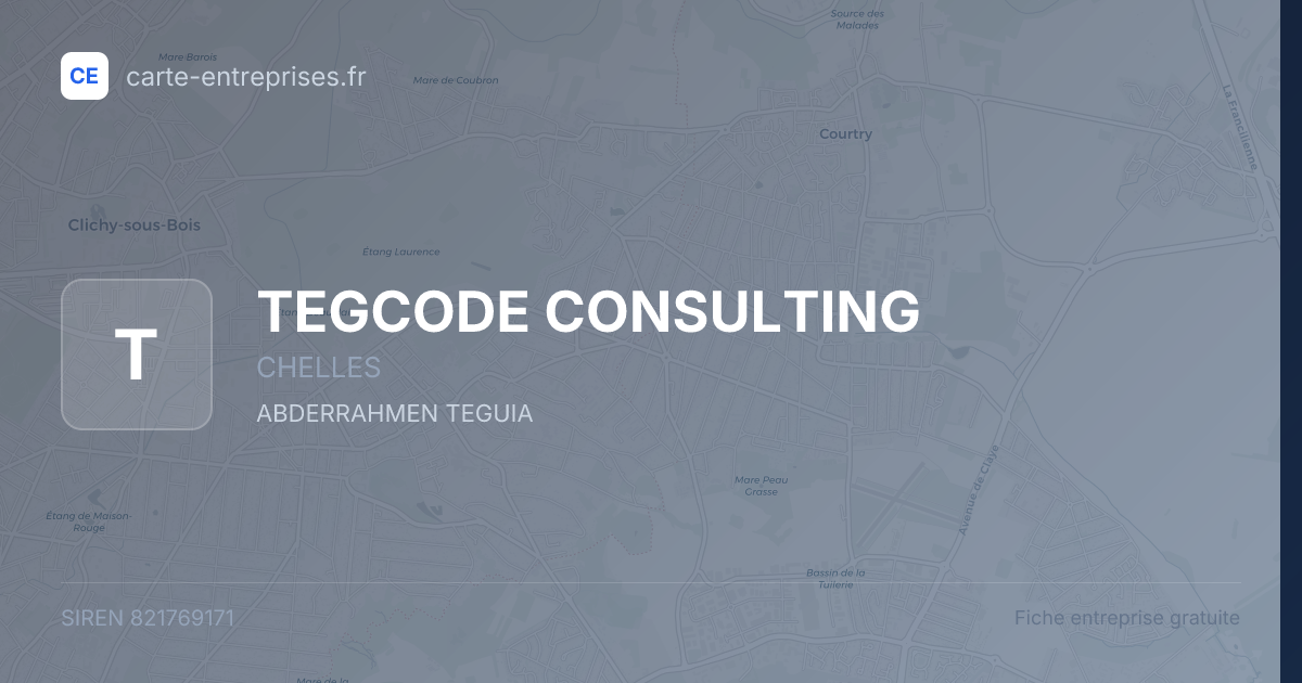 TEGCODE CONSULTING — 821769171 — fiche entreprise