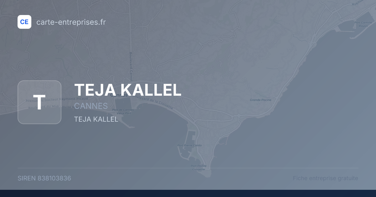 TEJA KALLEL — 838103836 — fiche entreprise
