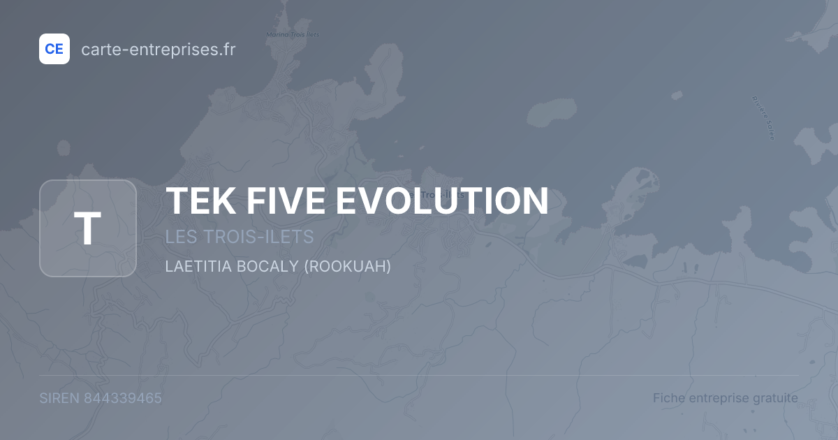 TEK FIVE EVOLUTION — 844339465 — fiche entreprise