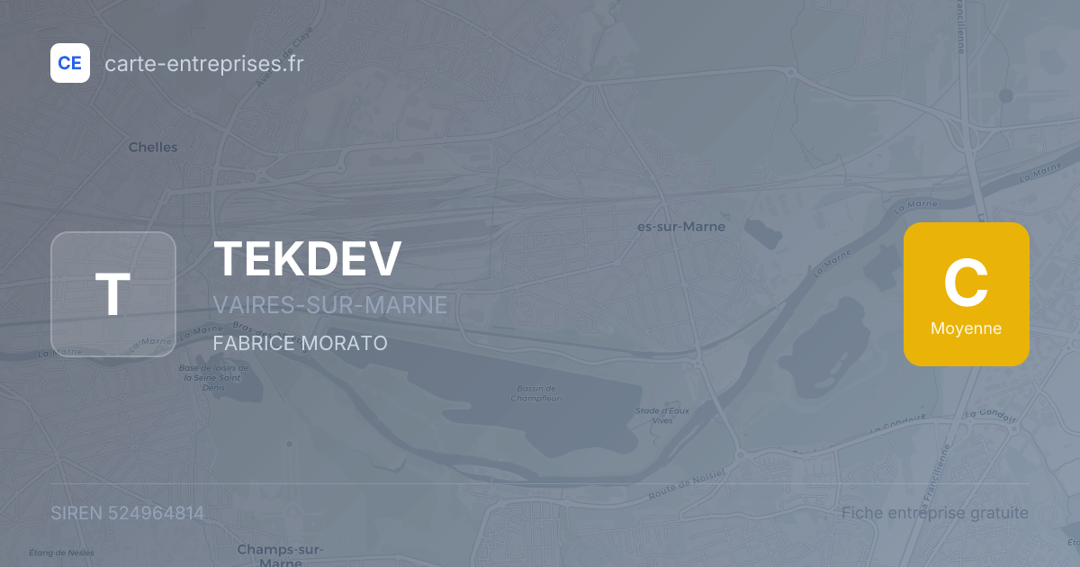 TEKDEV — 524964814 — fiche entreprise