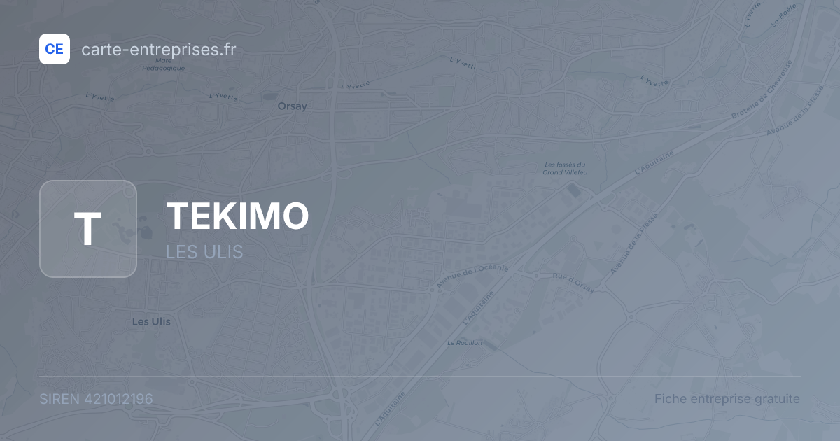 TEKIMO — 421012196 — fiche entreprise