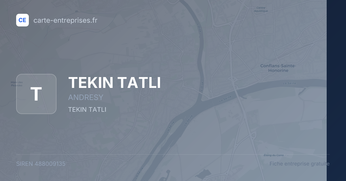 TEKIN TATLI — 488009135 — fiche entreprise