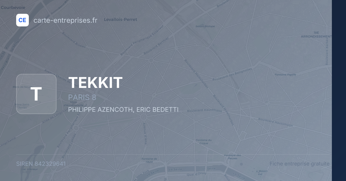 TEKKIT — 842329641 — fiche entreprise