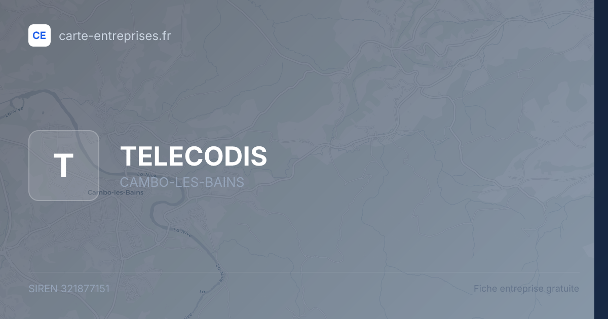 TELECODIS — 321877151 — fiche entreprise