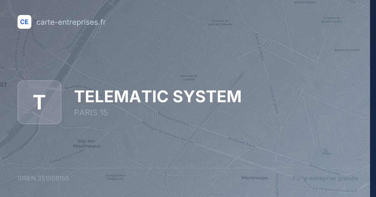 TELEMATIC SYSTEM — 351508155 — fiche entreprise