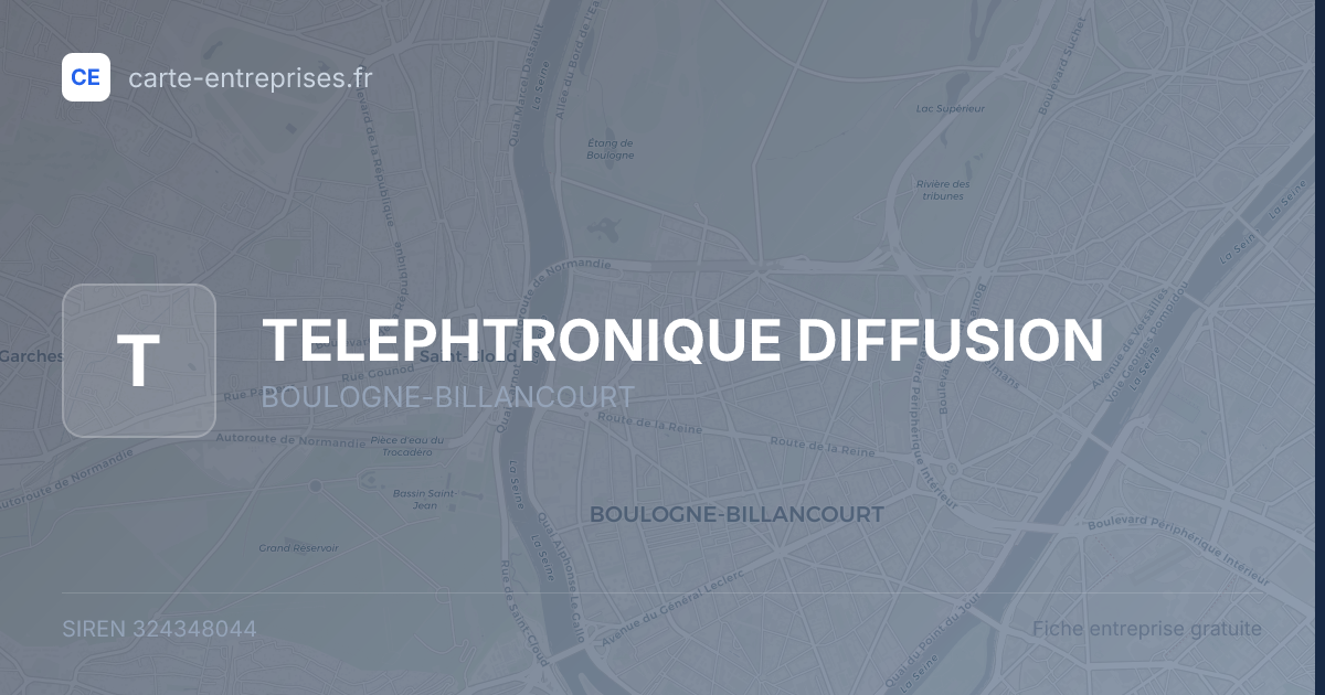 TELEPHTRONIQUE DIFFUSION — 324348044 — fiche entreprise